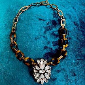 Tortoise and Crystal Necklace